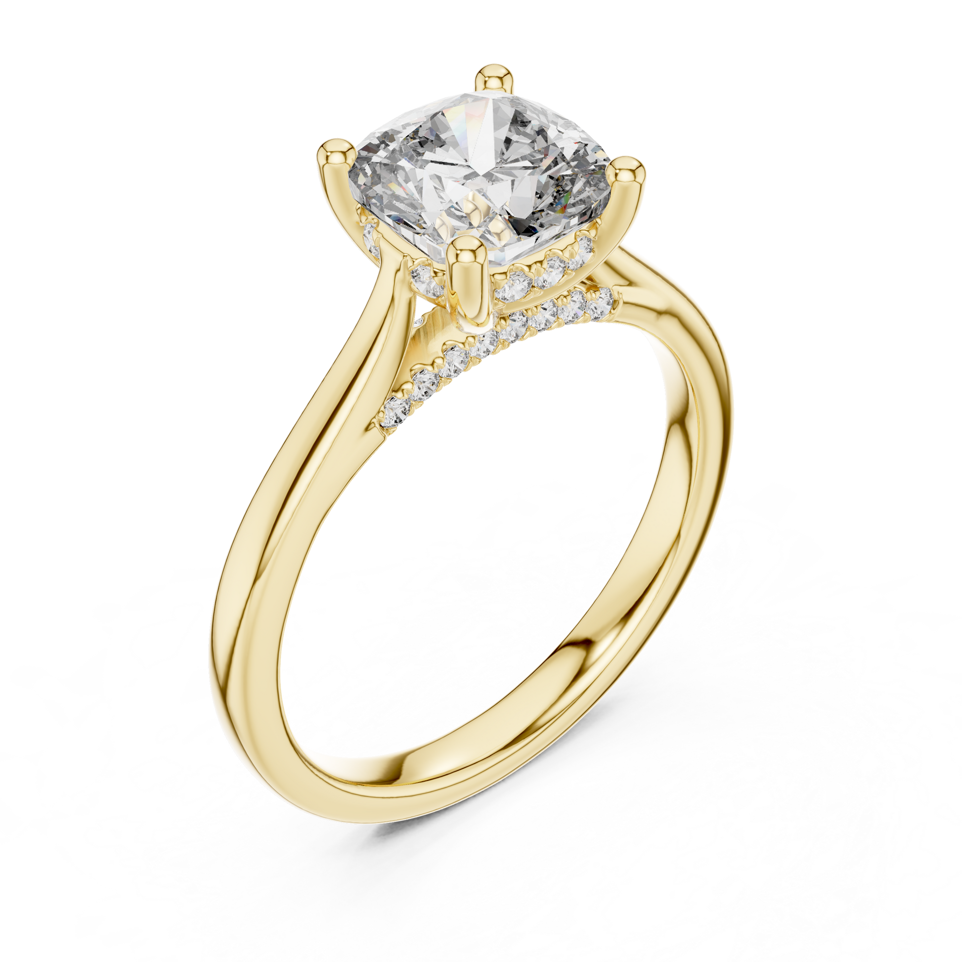 Round Halo Lab Grown Diamond Ring