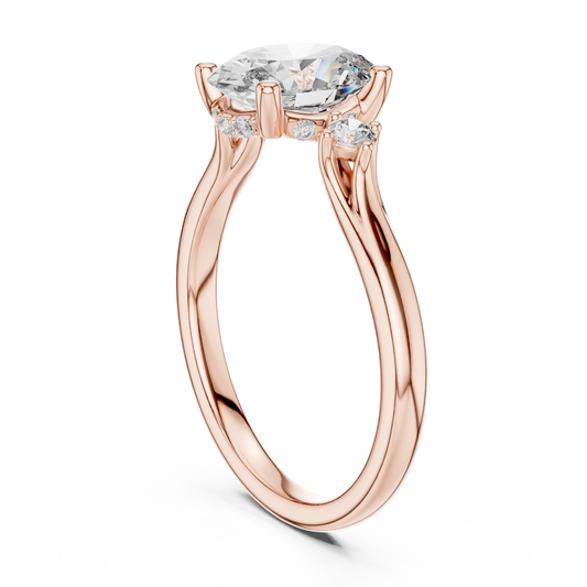 Mixed Shape Lab Grown Diamond Side Stone Ring