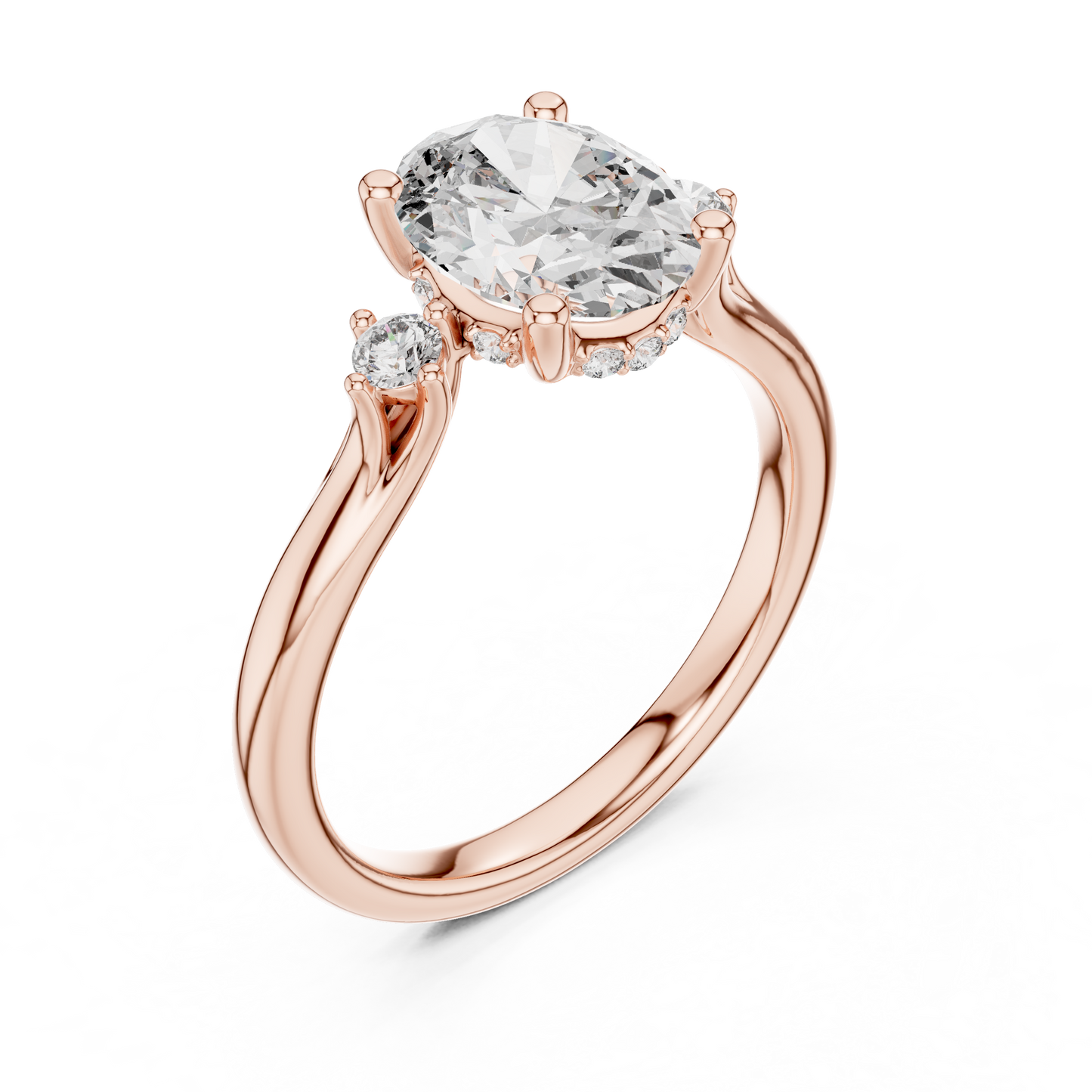 Mixed Shape Lab Grown Diamond Side Stone Ring