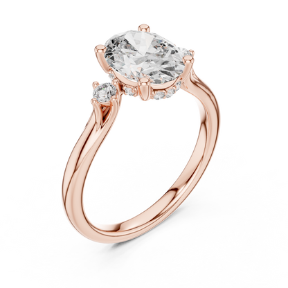Mixed Shape Lab Grown Diamond Side Stone Ring