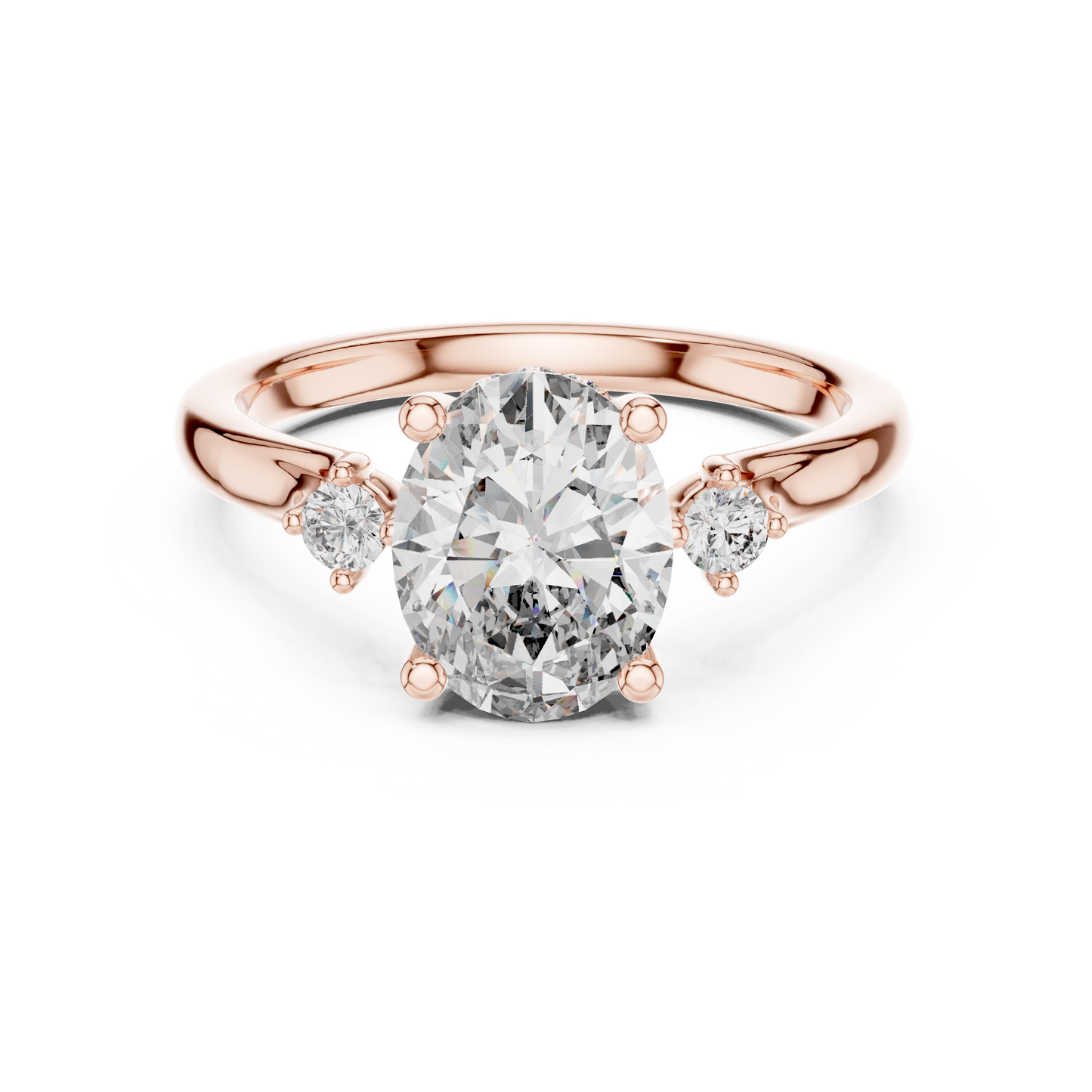 Mixed Shape Lab Grown Diamond Side Stone Ring