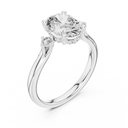 Mixed Shape Lab Grown Diamond Side Stone Ring