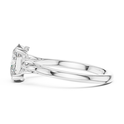 Mixed Shape Lab Grown Diamond Side Stone Ring