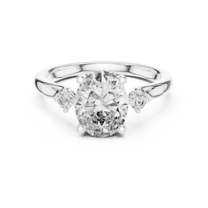 Mixed Shape Lab Grown Diamond Side Stone Ring
