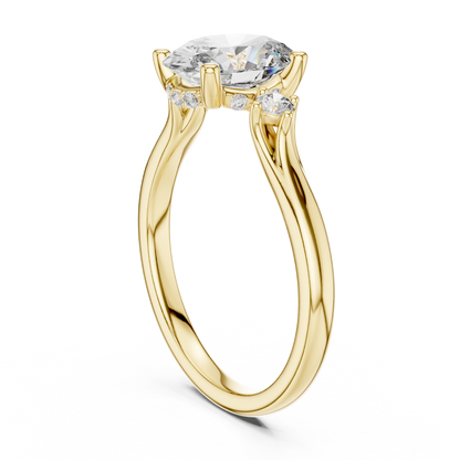 Mixed Shape Lab Grown Diamond Side Stone Ring