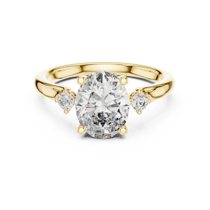 Mixed Shape Lab Grown Diamond Side Stone Ring