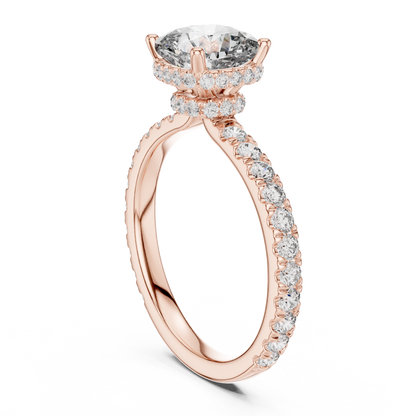 Round Halo Lab Grown Diamond Ring