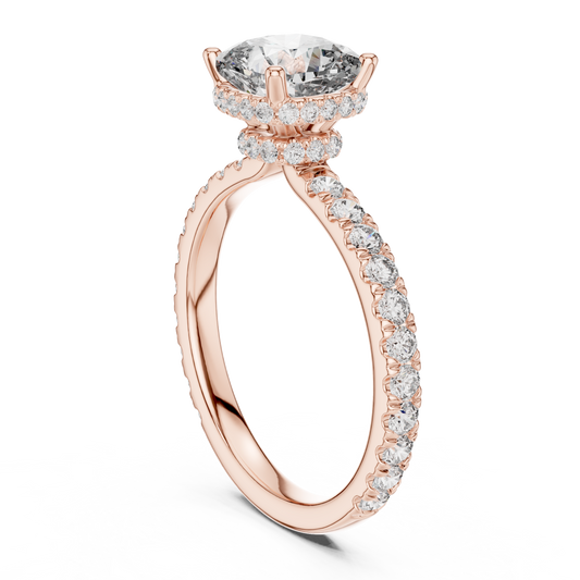 Round Halo Lab Grown Diamond Ring