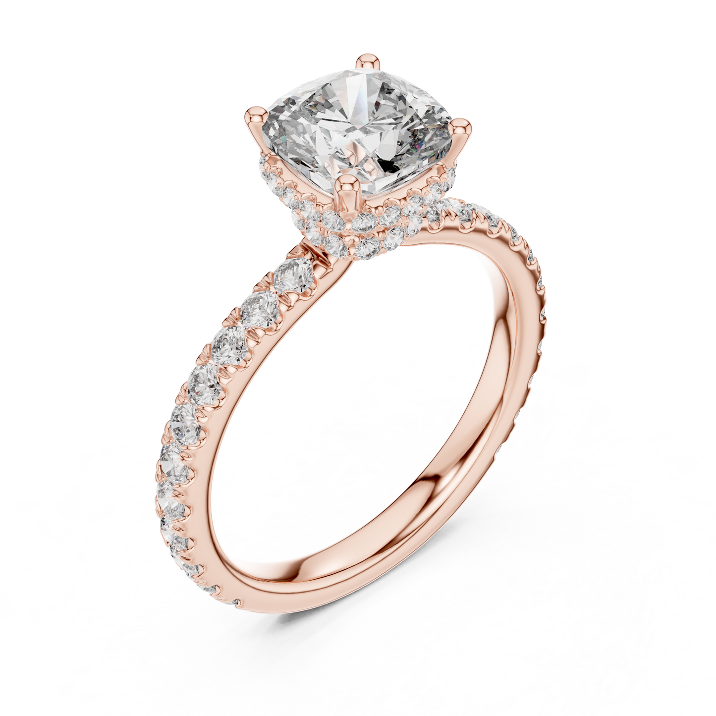 Round Halo Lab Grown Diamond Ring