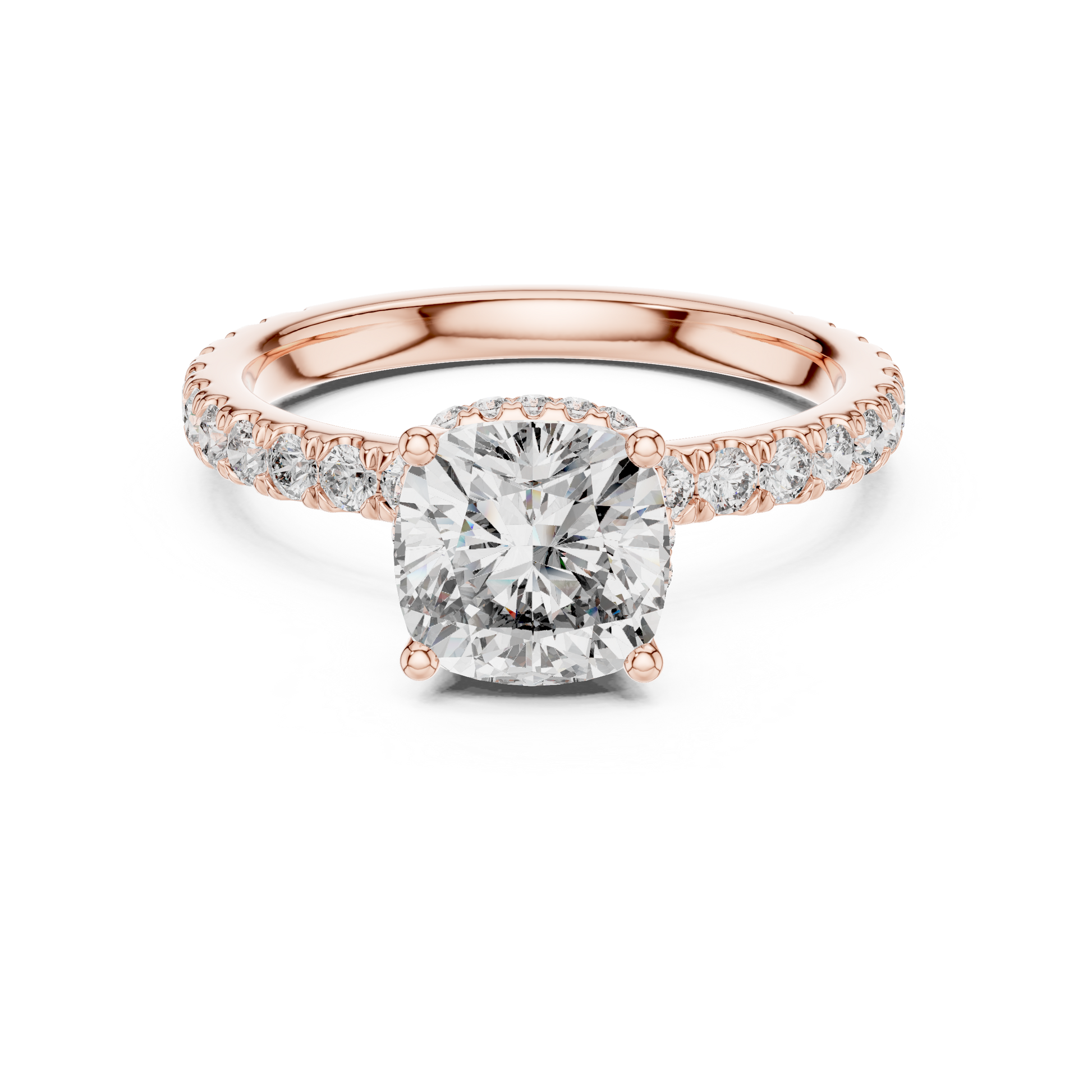 Round Halo Lab Grown Diamond Ring