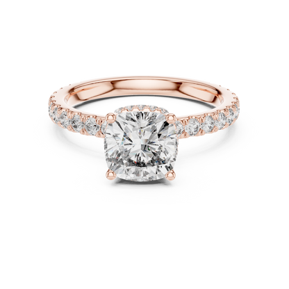Round Halo Lab Grown Diamond Ring
