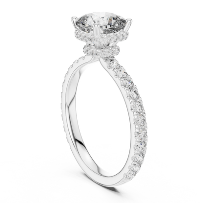 Round Halo Lab Grown Diamond Ring