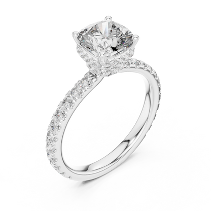 Round Halo Lab Grown Diamond Ring