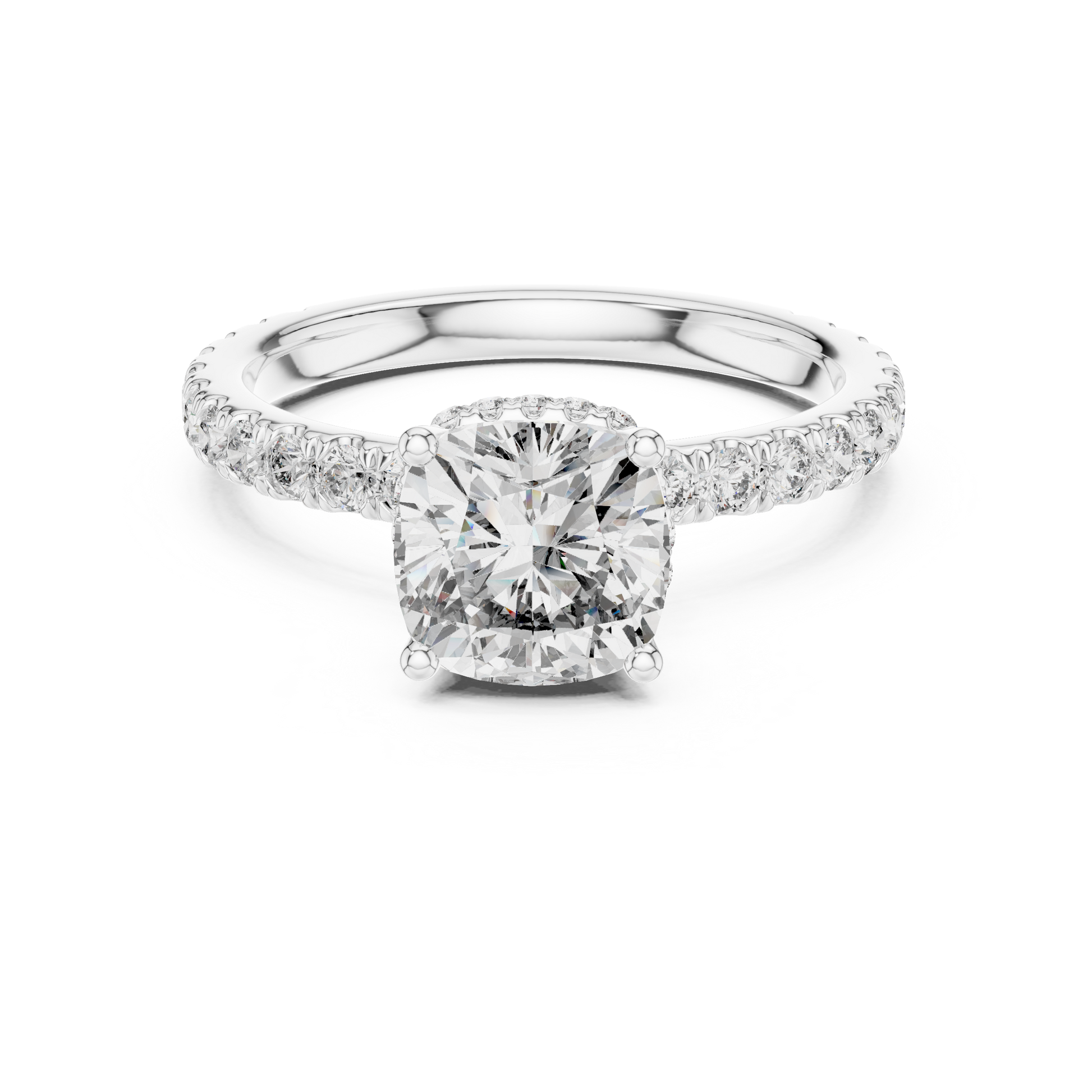 Round Halo Lab Grown Diamond Ring