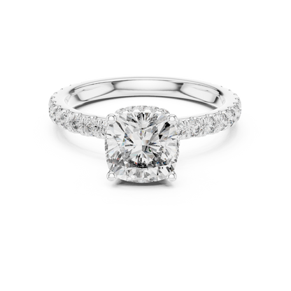 Round Halo Lab Grown Diamond Ring