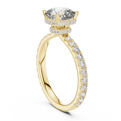 Round Halo Lab Grown Diamond Ring