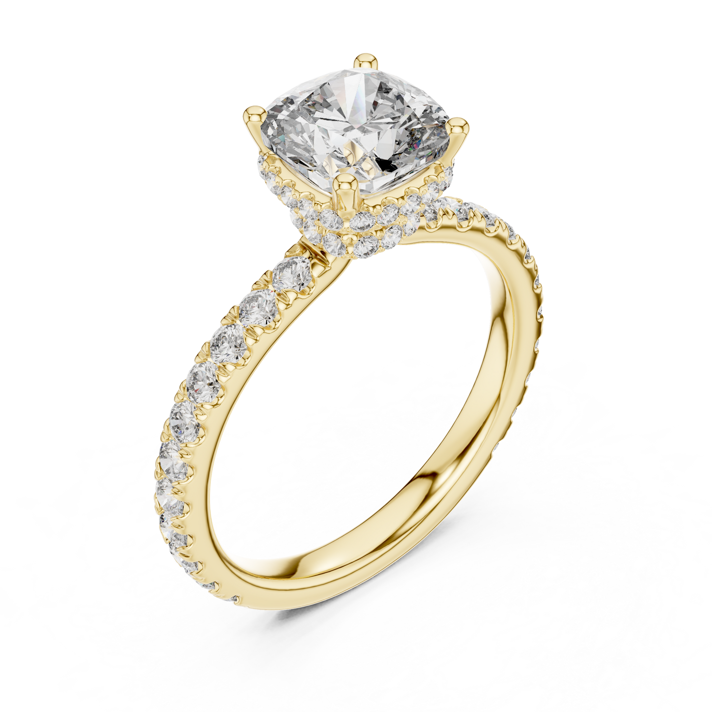 Round Halo Lab Grown Diamond Ring