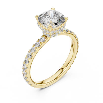 Round Halo Lab Grown Diamond Ring