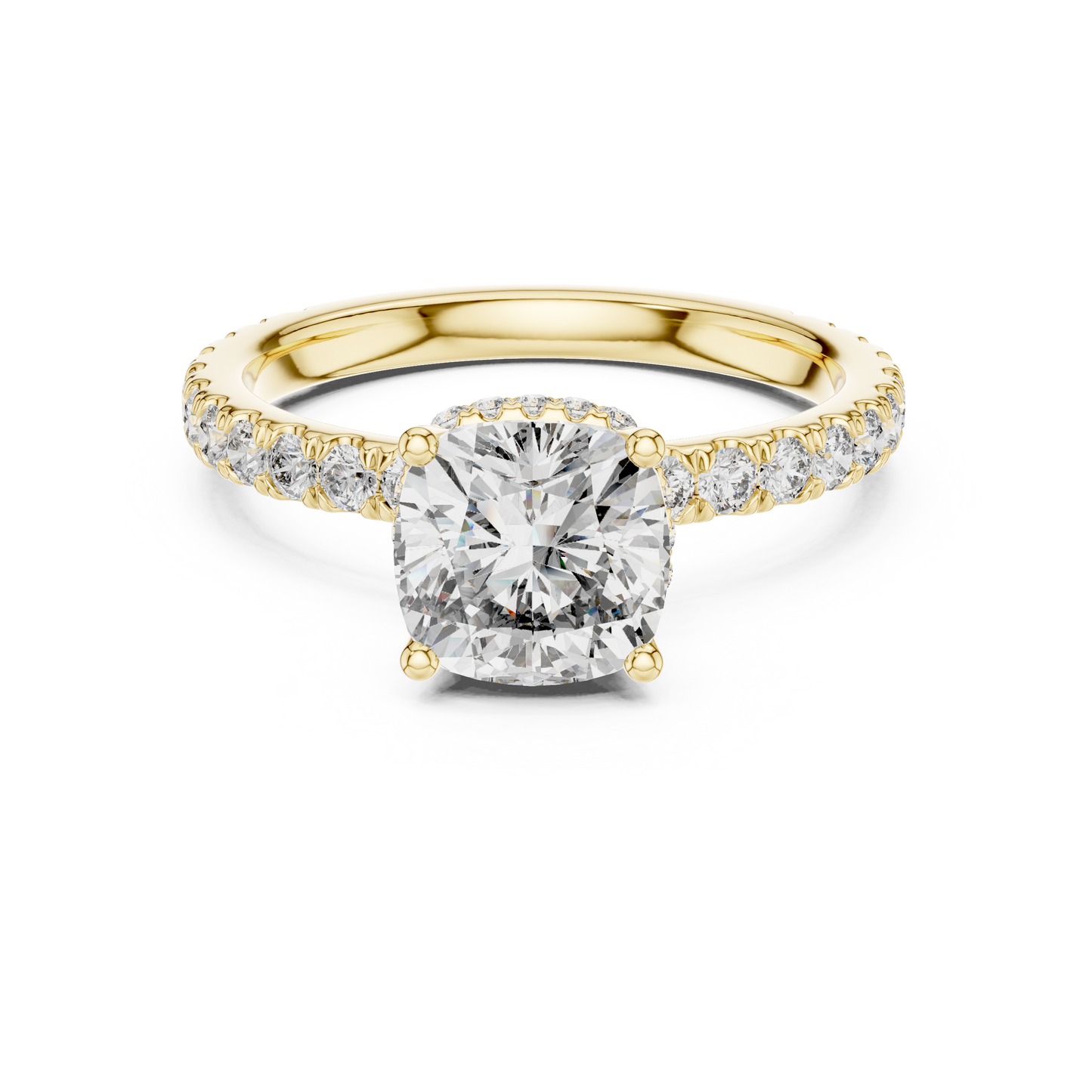 Round Halo Lab Grown Diamond Ring