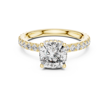 Round Halo Lab Grown Diamond Ring