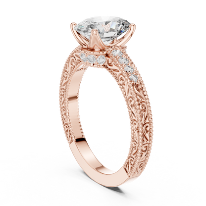 Round Halo Lab Grown Diamond Ring