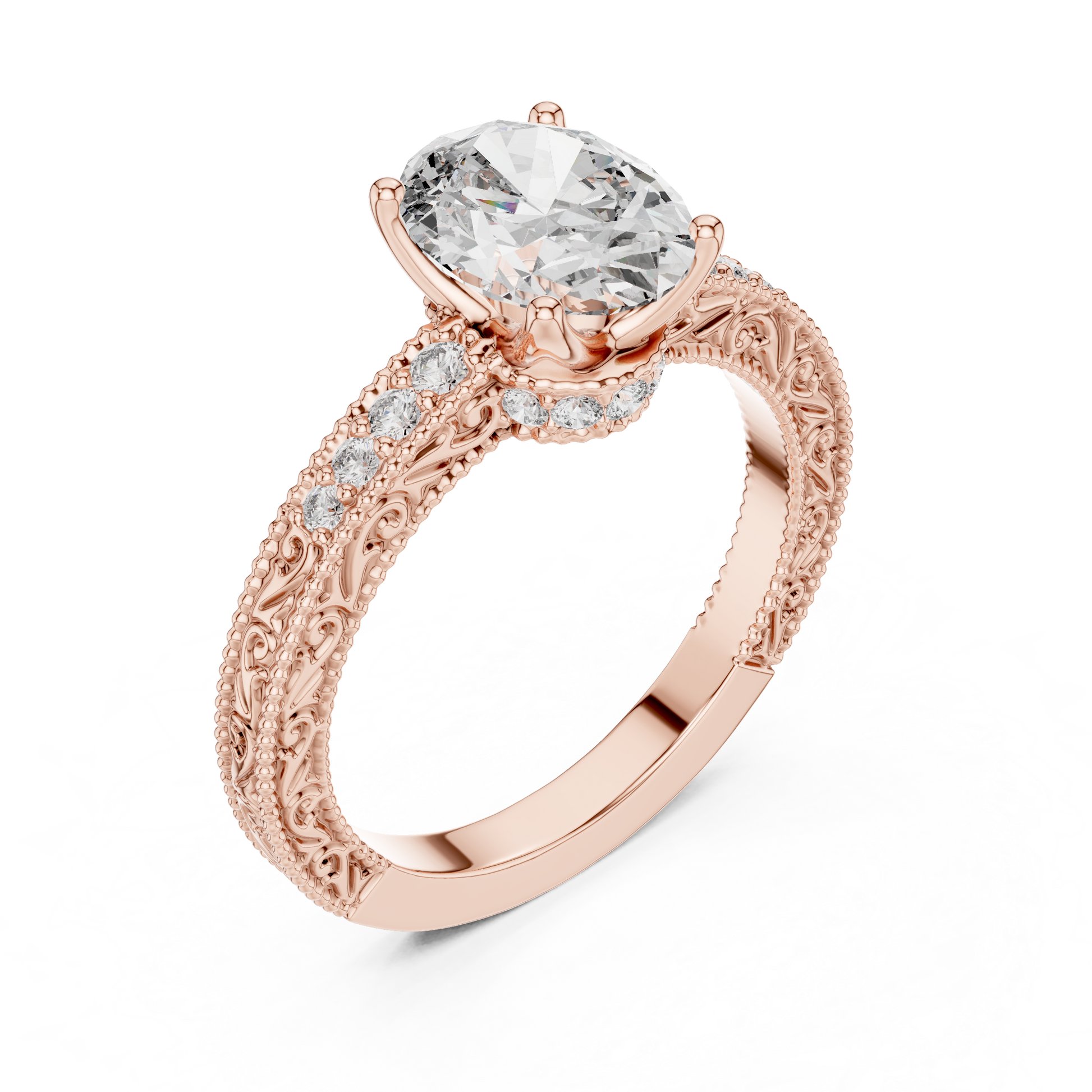 Round Halo Lab Grown Diamond Ring