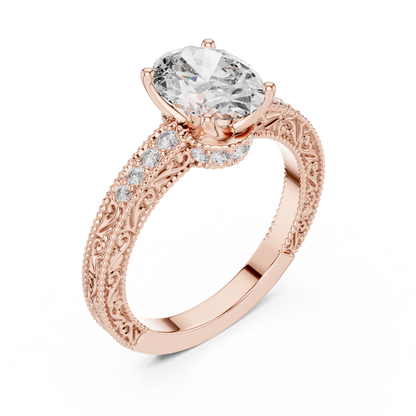 Round Halo Lab Grown Diamond Ring