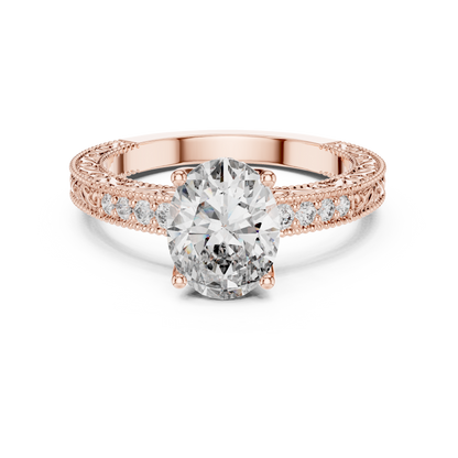 Round Halo Lab Grown Diamond Ring