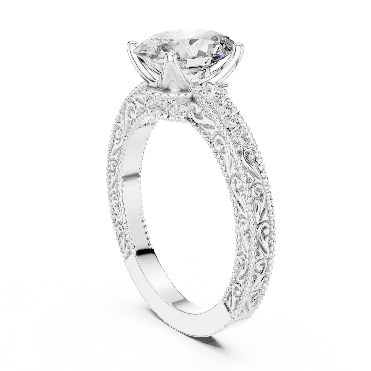 Round Halo Lab Grown Diamond Ring