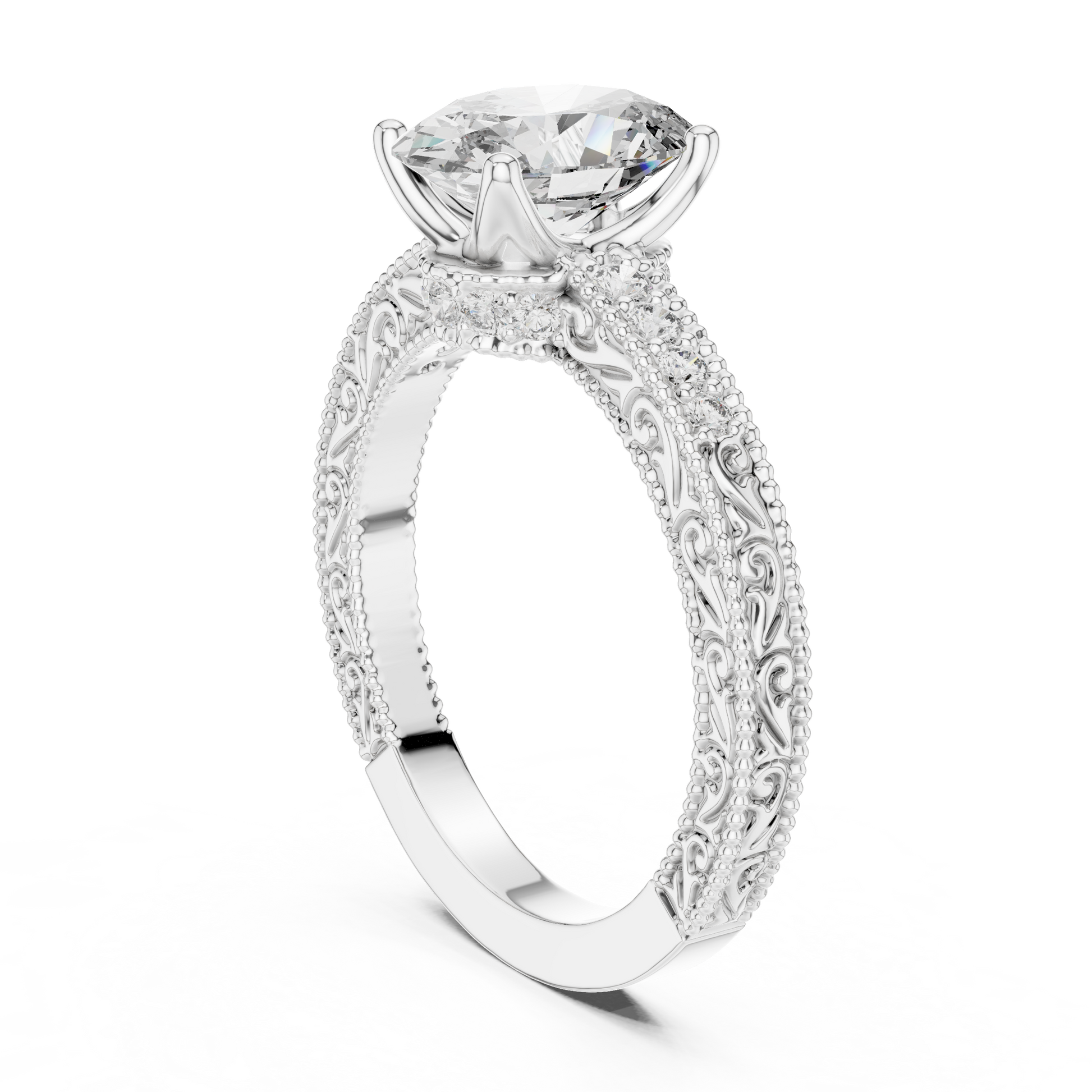 Round Halo Lab Grown Diamond Ring