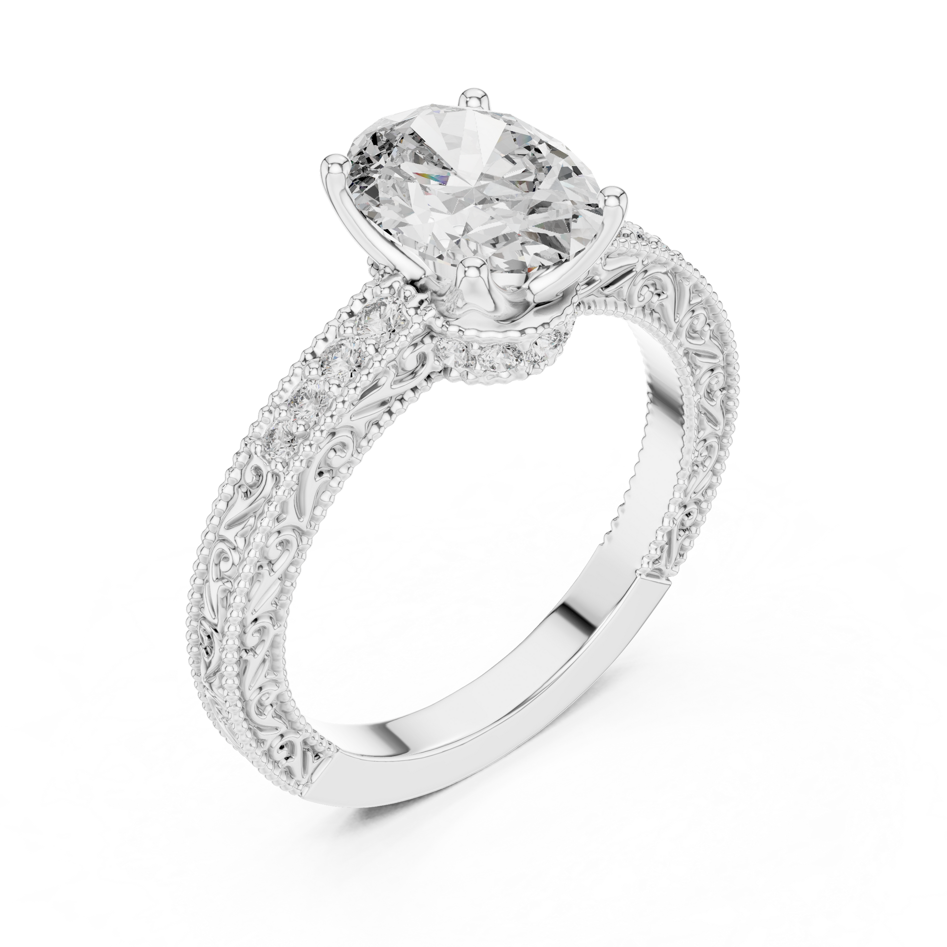 Round Halo Lab Grown Diamond Ring