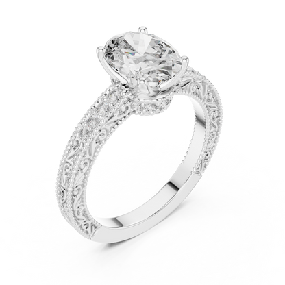 Round Halo Lab Grown Diamond Ring