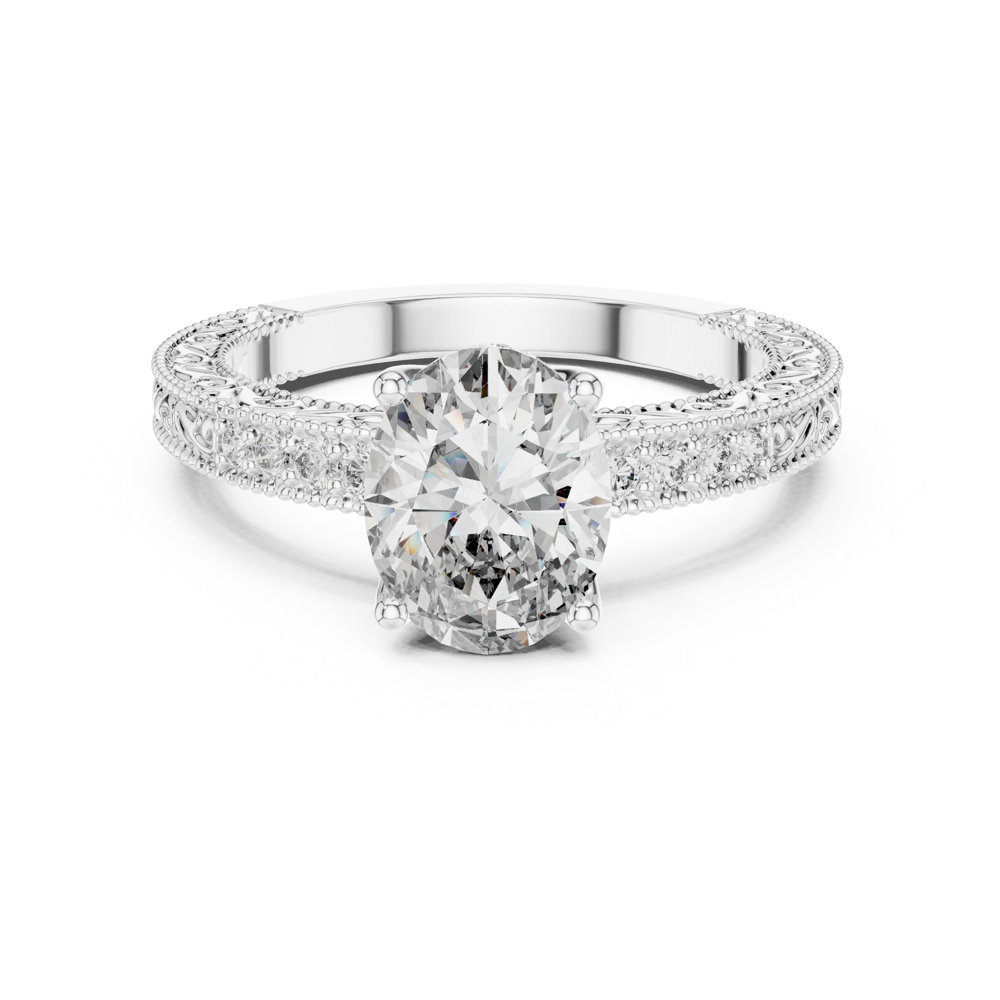 Round Halo Lab Grown Diamond Ring