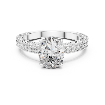 Round Halo Lab Grown Diamond Ring