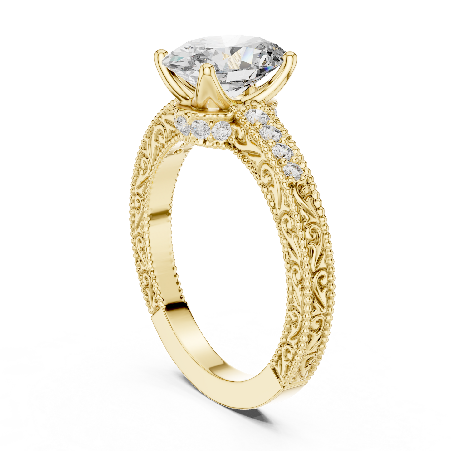 Round Halo Lab Grown Diamond Ring