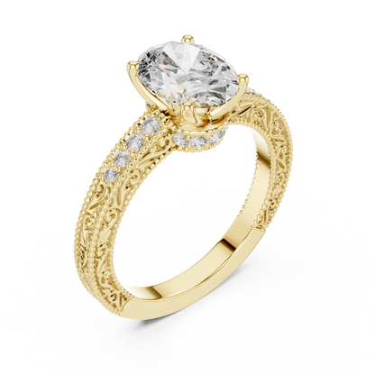 Round Halo Lab Grown Diamond Ring