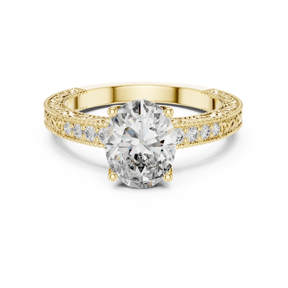 Round Halo Lab Grown Diamond Ring