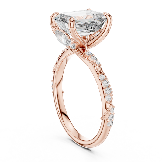 Mixed Shape Lab Grown Diamond Side Stone Ring