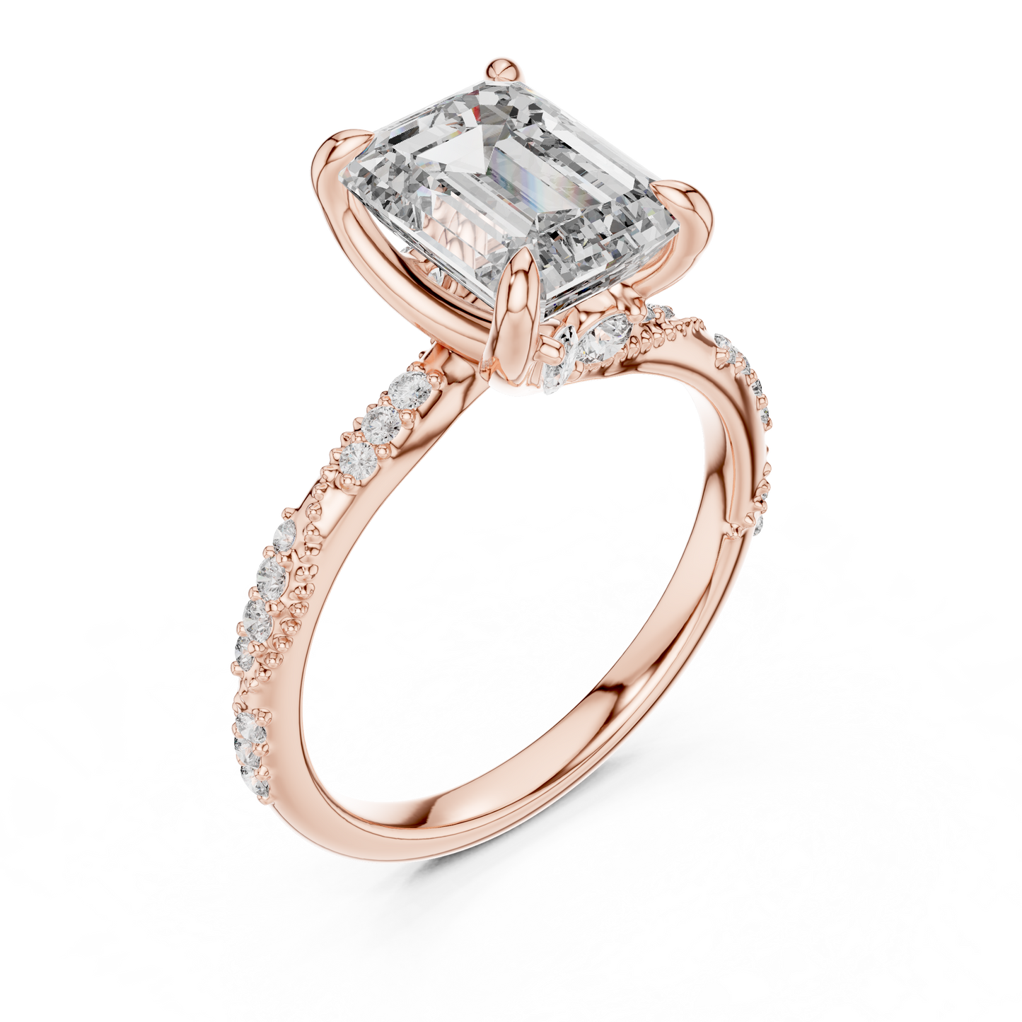 Mixed Shape Lab Grown Diamond Side Stone Ring