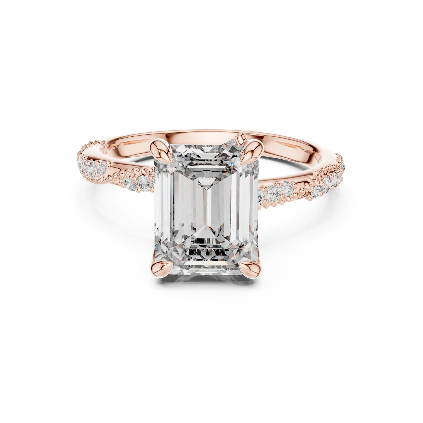 Mixed Shape Lab Grown Diamond Side Stone Ring