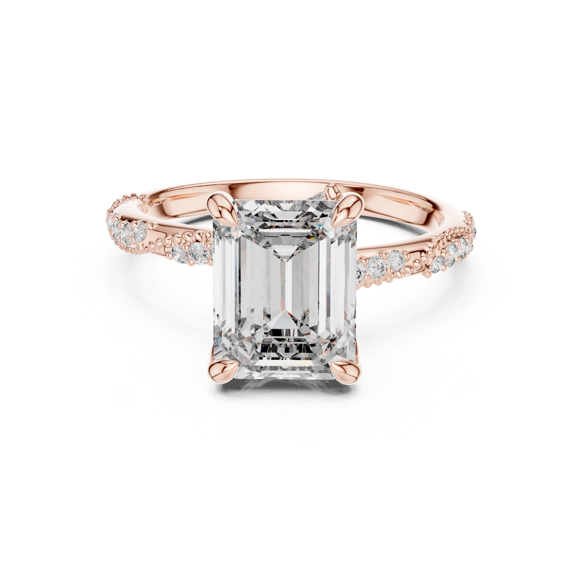 Mixed Shape Lab Grown Diamond Side Stone Ring