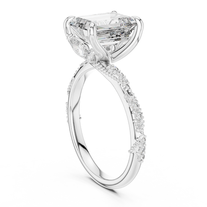 Mixed Shape Lab Grown Diamond Side Stone Ring