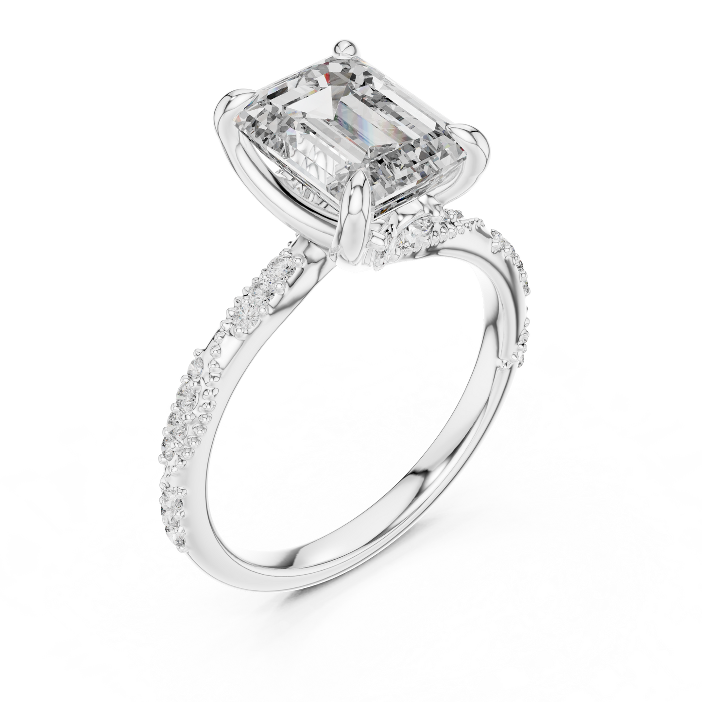 Mixed Shape Lab Grown Diamond Side Stone Ring