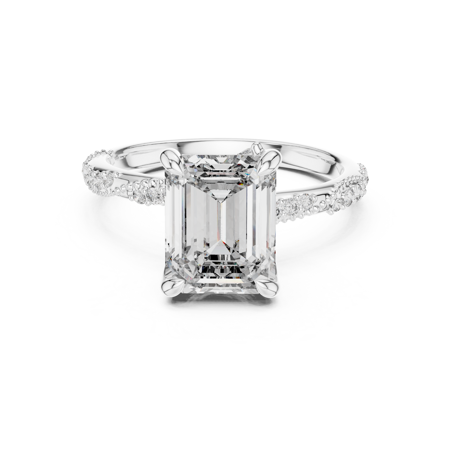 Mixed Shape Lab Grown Diamond Side Stone Ring