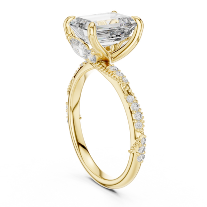 Mixed Shape Lab Grown Diamond Side Stone Ring