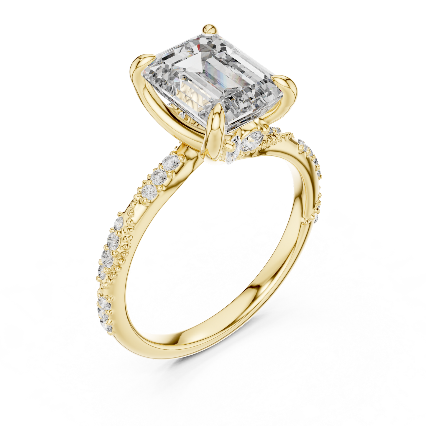 Mixed Shape Lab Grown Diamond Side Stone Ring