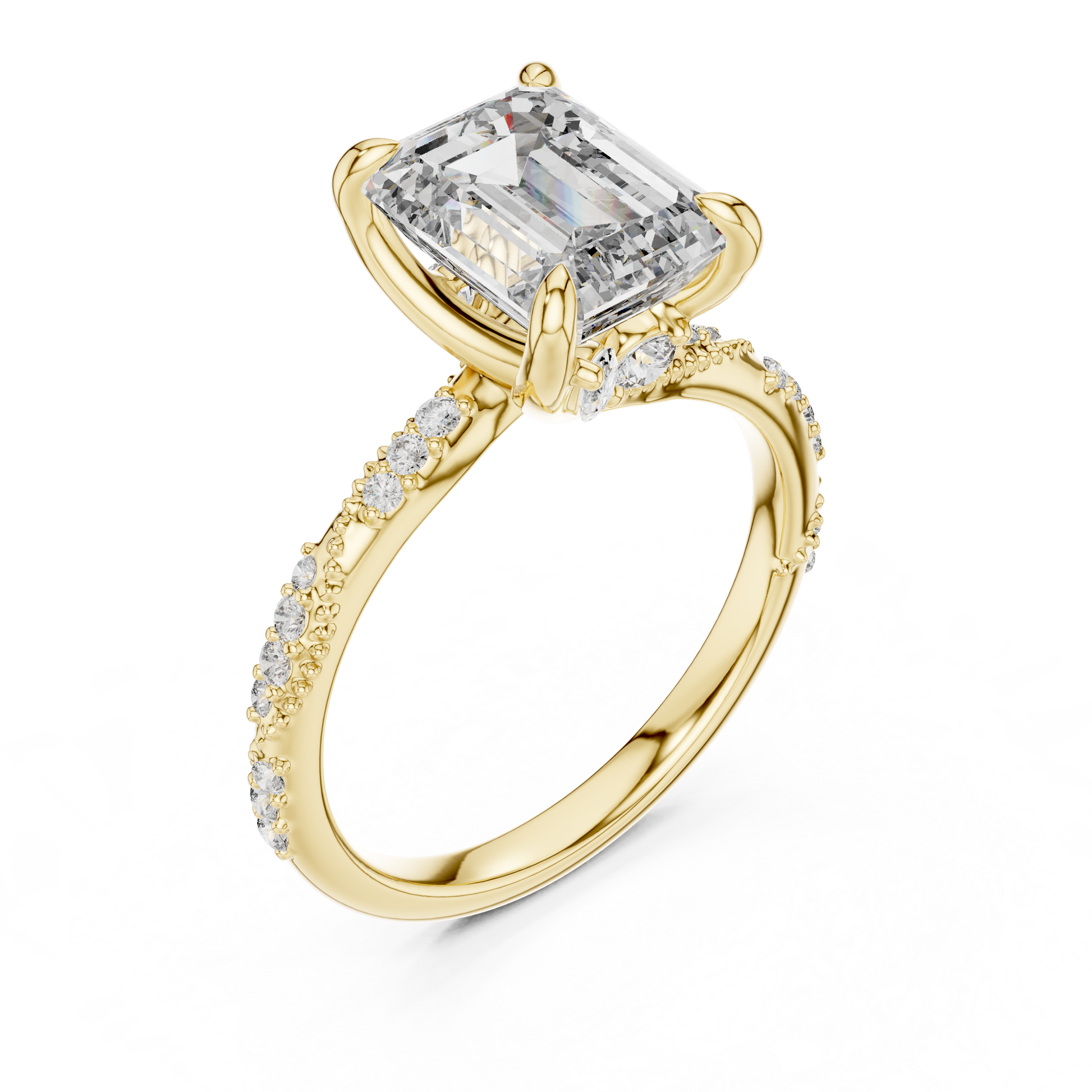 Mixed Shape Lab Grown Diamond Side Stone Ring