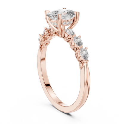 Mixed Shape Lab Grown Diamond Side Stone Ring