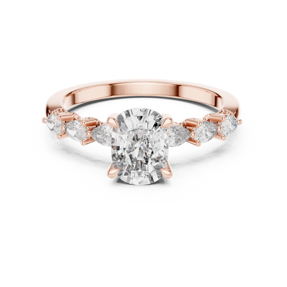 Mixed Shape Lab Grown Diamond Side Stone Ring