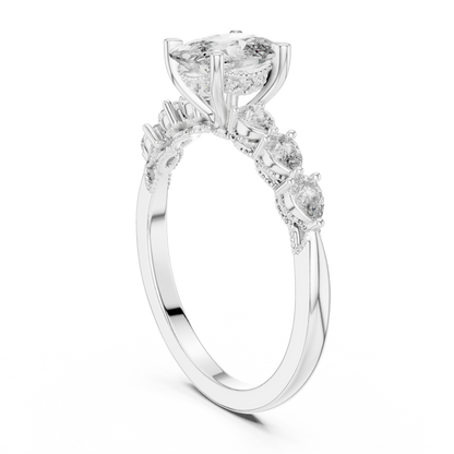 Mixed Shape Lab Grown Diamond Side Stone Ring